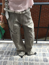 Rivet panel cargo pants