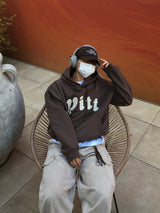 Pete Buckle embroidered fleece hoodie 4C