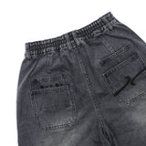 XP302 Silver Painting Balloon Denim Pants (BLACK)