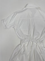 [Belt SET] Romi Collar Pleated Mini One Piece