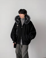 ピアシングラクーンフードジップアップ