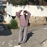 ムムグラデーションルーズフィットVネック長袖ニット