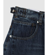Round denim pants