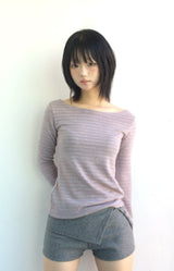 Pale Note Stripe T