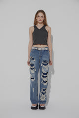 DOUBLE SLEEVELESS TOP