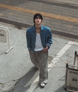 Luffy 23-embroidered wide sweatpants
