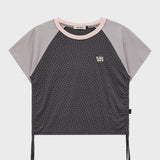 Star Dot Shirring Half Sleeve T-shirt