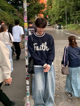 Faith Brushed Oversized Patch Knit