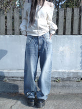 slub wide denim