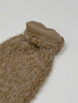 Mockneck Overfit Fur Cardigan