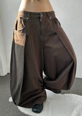 Flip Fold Pintuck Balloon Pants 3color
