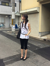 Insu Pocket Slit Cotton Capri Pants