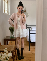 #Lace Tiered Mini Skirt (2color)