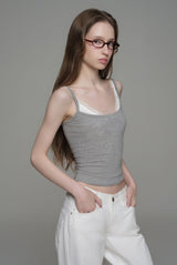 Summer breeze layered sleeveless, Gray