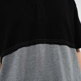 レギュラー ハーフ ラウンド PK Tシャツ (BLACK/GRAY)