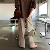 LMN Nomace コットンクーリネンバンディングワイドパンツ (6 colors)