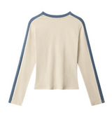 Two-Tone Sporty Crewneck Tee 233405090