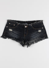 ROUGH LOW DENIM SHORTS