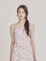 Frill midi dress (Pink)