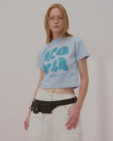 POINTAGE LOGO CROP TSHIRT-SKY BLUE