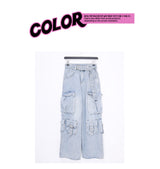 papa cargo denim pants
