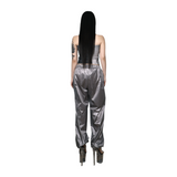 METALIC PANTS SILVER