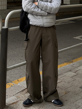 Cotton double cargo pants