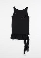 EYELET FRILL SLEEVELESS
