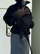 [안감누빔] Caramel double short coat
