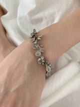 silver spiral@water drop bracelet