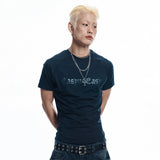 Lettering Logo Compression Short Sleeve - BLACK