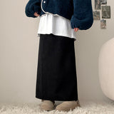 En Back Open Banding Long Skirt