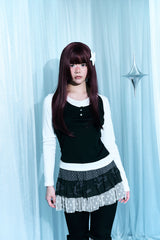 Half-neck Layered Sleeveless T-shirt