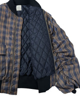 UNISEX オーバーサイズチェックブルゾン