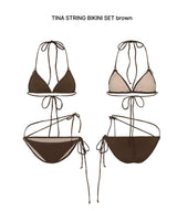 TINA STRING BIKINI SET brown