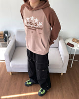 スタープリンティドニットフーディー