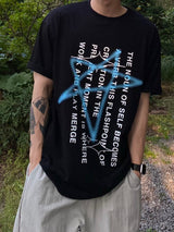 スタースプレーレタリング半袖Tシャツ 3C