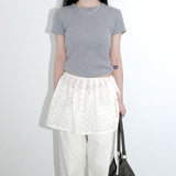 Voluminous sheer wrap skirt _ ivory