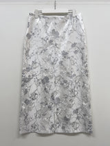 Raw Flower H-line Long Skirt