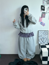 SNOW WING BALLOON GLEECE LONG PANTS 🤍🖤🧸3COLOR