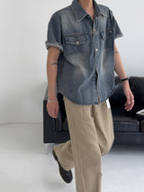 OW Udin Two-Pocket Washed Denim Shirt (2C)