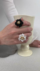 Rose beads ring(2color)