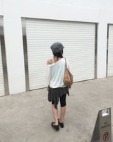 Piercing one shoulder T