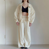 FRILL LAYERED PANTS / CREAM