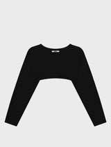 Cotton Cropped Top_Black