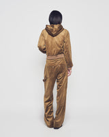 25FW WOMAN ベルベットフーディージャケット ブラウン