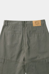 パネルドカーゴポケットヘリンボーンツイルショーツ (Washed Khaki)