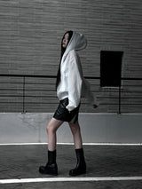 [unisex] summer cool see-through hooded zip-up (2color)