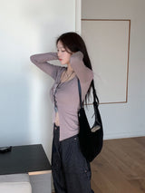 Holy Square Ribbon Corset Long Sleeve T-shirt