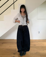[MADE] Rude Saint-Jean denim stitch balloon-fit wide long pants